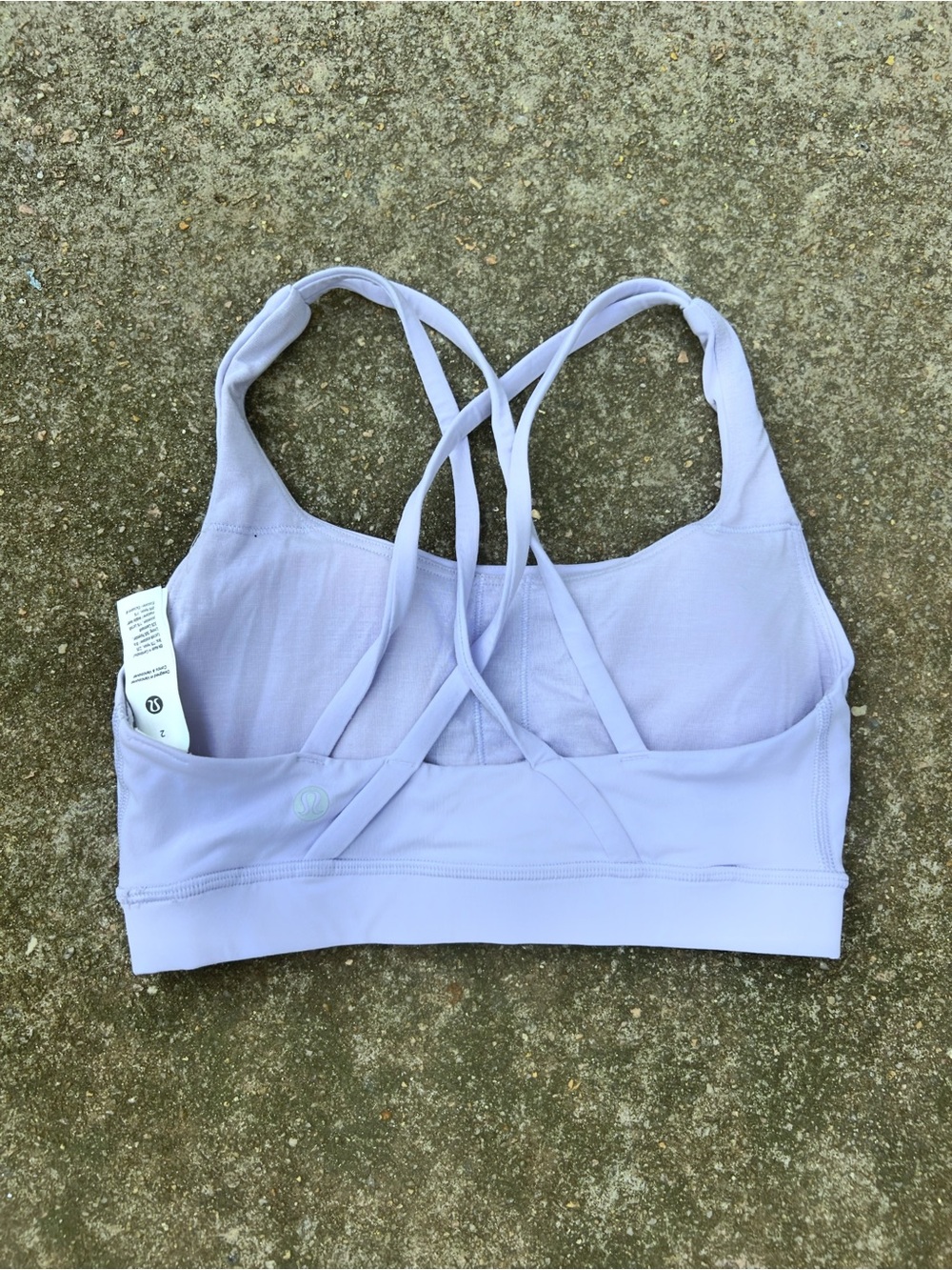 Lululemon Energy Bra Lilac Smoke Light Purple Sports Bra Size 2 - Picture 3 of 4